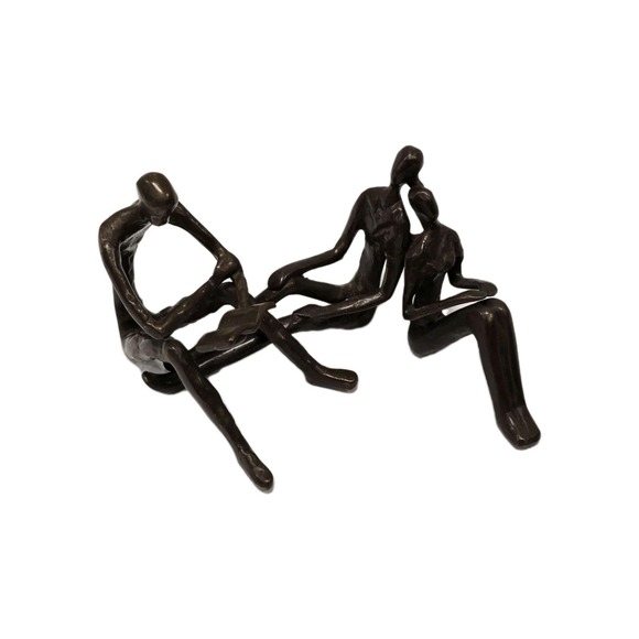 Danya BBronze Sculpture Handcrafted Cast Bronze Sculptures SET OF 2